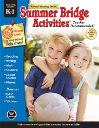 Summer Bridge Activities K-1 Workbooks, Ages 5-6, Math, Reading Comprehension, Writing, Science, Social Studies, Summer Learning 1st Grade Workbooks With Flash Cards (160 pgs)