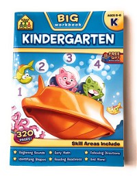 School Zone - Big Kindergarten Workbook - Ages 5 to 6, Early Reading and Writing, Numbers 0-20, Matching, Story Order, and More (School Zone Big Workbook Series)